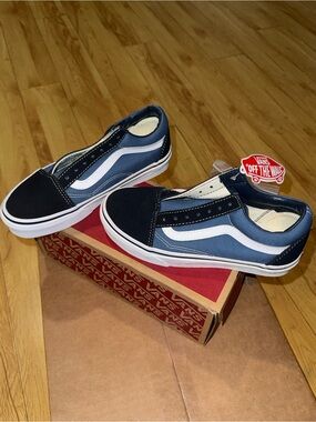 Vans Men’s, Women’s, Kids Slip-On Sneakers - Navy, Black & White
